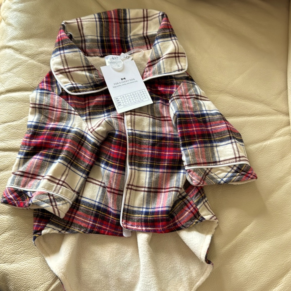 Doggy Flannel, Fleece-lined shirt. NWT. Sz S